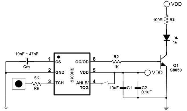 RH6016應(yīng)用電路圖<